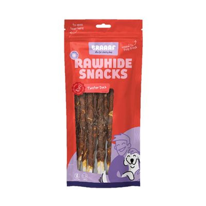 Braaaf Twister Kauwrollen met Eend