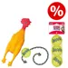 Sparset! KONG Tennisbälle mit Quietschie + SqueakAir Ball mit Seil + Spiel-Huhn mit Squeaker