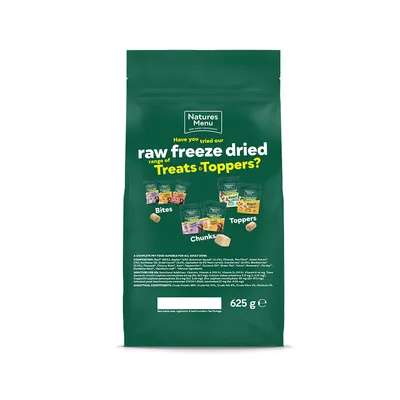 Natures Menu 80% Beef Freeze Dried Nuggets - 625g Natures Menu 80% Beef Freeze Dried Nuggets - 625g