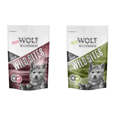 Little Wolf of Wilderness Wild Bites Junior Dog Snacks Mixed Pack - 2 x 180g (Lamb & Chicken, Veal & Chicken) 