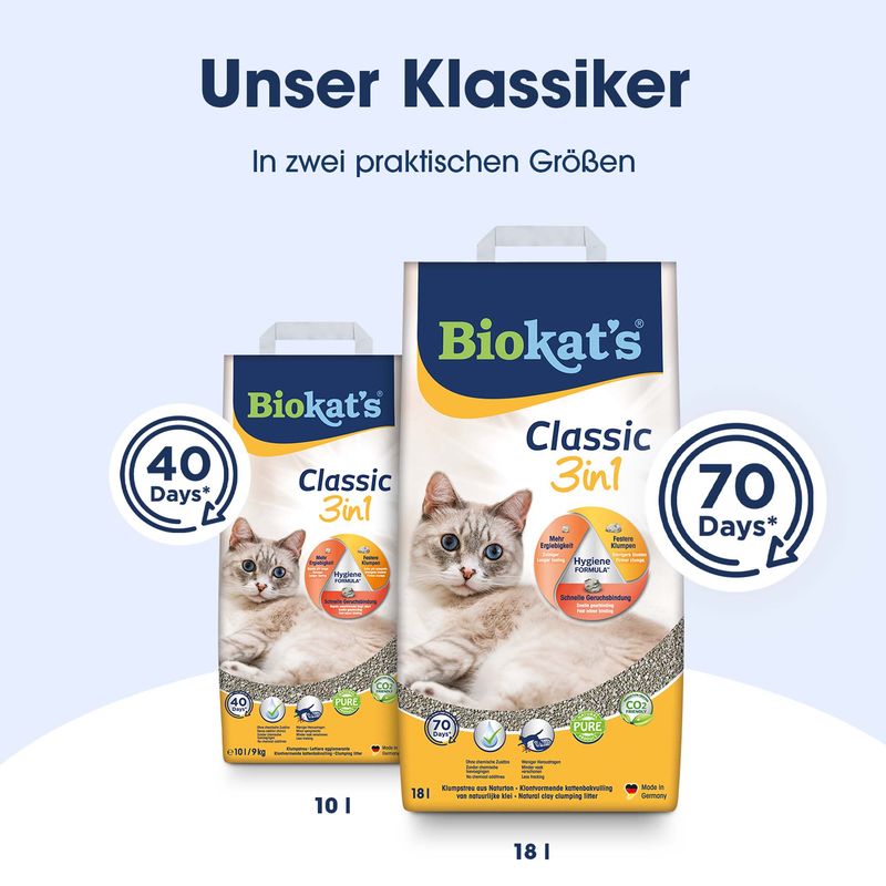 Biokat's Classic 3in1 Katzenstreu Parfümfrei