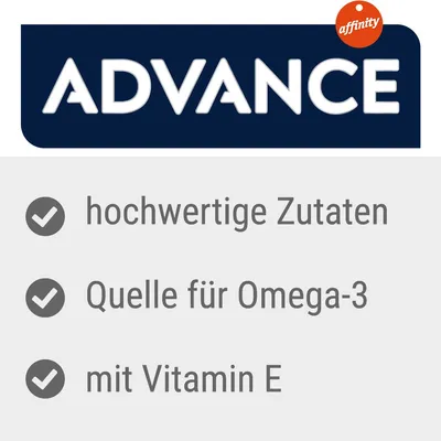 Advance von Affinity: hochwertige Zutaten, Quelle für Omega-3, mit Vitamin E.