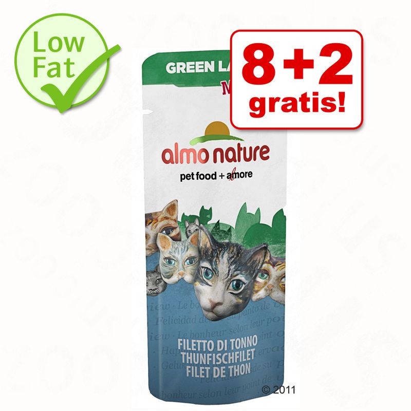Almo Nature Green Label Mini Food 10 x 3 g (8 + 2 gratis!)