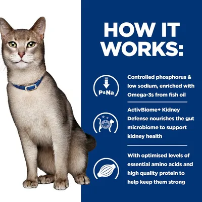 How it works: Controlled phosphorus and low sodium with Omega-3s, ActivBiome+ Kidney Defense for gut health, and optimised amino acids and protein to support strength.
