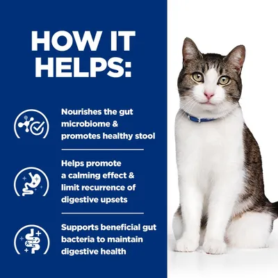 HOW IT HELPS: Nourishes the gut microbiome & promotes healthy stool. Helps promote a calming effect & limit recurrence of digestive upsets. Supports beneficial gut bacteria to maintain digestive health. (angol nyelvű szöveg)