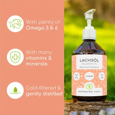 Wolfsbacher naturlig lakseolje for hunder