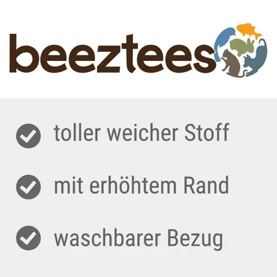 Beeztees. Toller weicher Stoff, mit erhöhtem Rand, waschbarer Bezug.