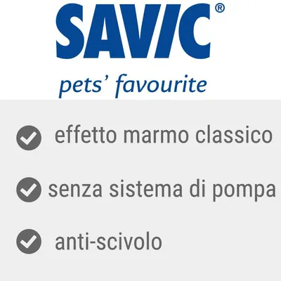 SAVIC pets' favourite. effetto marmo classico, senza sistema di pompa, anti-scivolo.