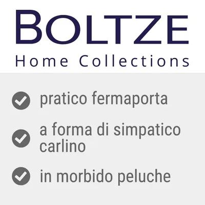 Boltze Home Collections, pratico fermaporta a forma di simpatico carlino in morbido peluche