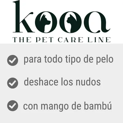 kooa THE PET CARE LINE. para todo tipo de pelo, deshace los nudos, con mango de bambú