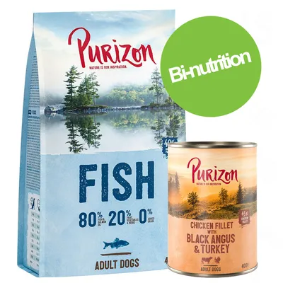 Pack Bi-nutrition : croquettes Purizon 12 kg + boîtes 6 x 400 g