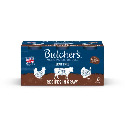 Butcher's Grain Free Recipes in Gravy 6 x 400g - Mixed Pack Butcher's Grain Free Recipes in Gravy 6 x 400g - Mixed Pack