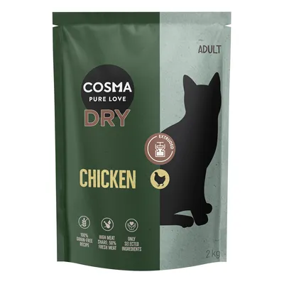 Cosma Pure Love Dry Adult, chicken, 2kg. 100% grain-free recipe, high meat content: 50% fresh meat, only selected ingredients.