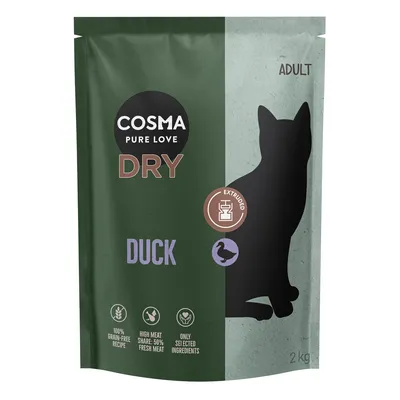 Cosma Pure Love Dry Adult, утка, 2 кг. 100% без зерна, высокий уровень мяса: 50% свежее мясо, только отборные ингредиенты.