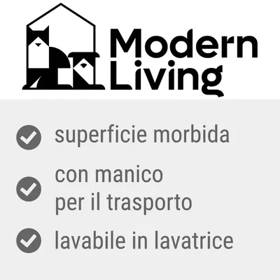 Modern Living. superficie morbida, con manico per il trasporto, lavabile in lavatrice