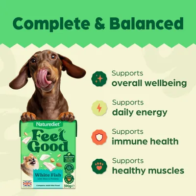 Naturediet Feel Good Adult - White Fish - 18 x 390g Naturediet Feel Good Adult - White Fish - 18 x 390g