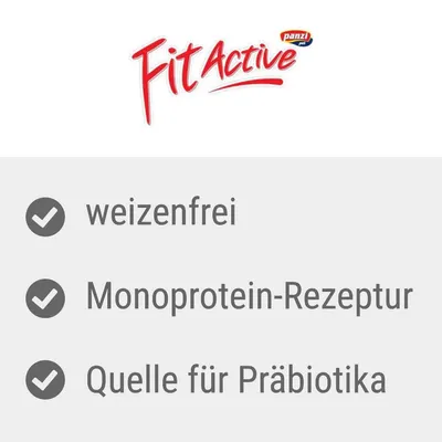 Fit Active von Panzi Pet. Weizenfrei, Monoprotein-Rezeptur, Quelle für Präbiotika.