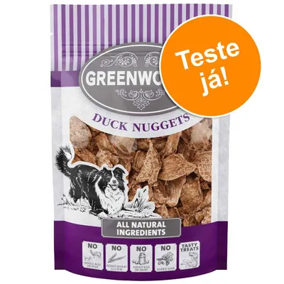 GREENWOOD Duck Nuggets, Teste já! Ingredientes naturais. Sem carne de vaca ou porco, sem glúten de trigo, sem ovo ou lacticínios, sem soja adicionada.