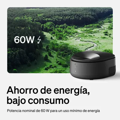 Ahorro de energía, bajo consumo. Potencia nominal de 60 W para un consumo mínimo de energía. Ahorro de energía, bajo consumo. Potencia nominal de 60 W para un consumo mínimo de energía.