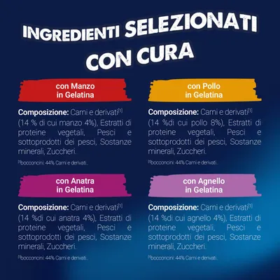 Maxi formato: Felix Le Ghiottonerie 120 x 85 g - Varietà di carne (Pollo, Manzo, Anatra, Agnello)