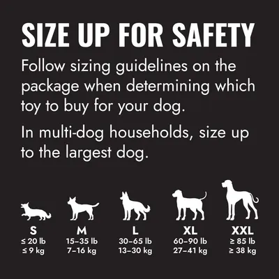 Size recommendation: S up to 9 kg, M 7–16 kg, L 13–30 kg, XL 27–41 kg, XXL from 38 kg. In households with multiple dogs, choose the largest size. Size recommendation: S up to 9 kg, M 7–16 kg, L 13–30 kg, XL 27–41 kg, XXL from 38 kg. In households with multiple dogs, choose the largest size.