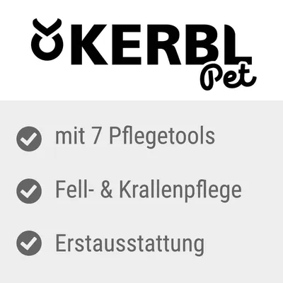 Kerbl Pet. Mit 7 Pflegetools, Fell- & Krallenpflege, Erstausstattung.