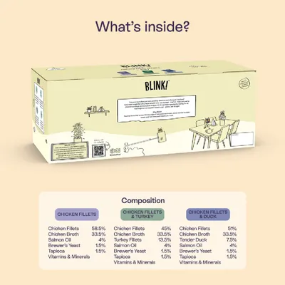 Blink! Kitten Chicken Fillet Recipes in Gravy - Mixed Mega Pack (40 x 85g)