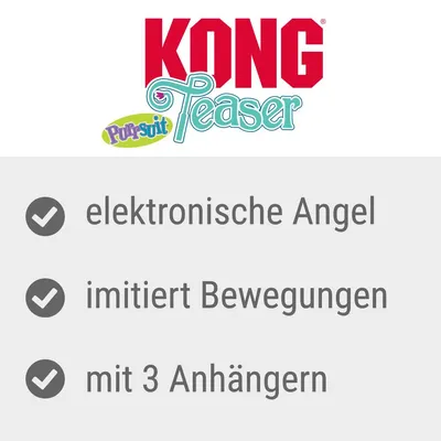 KONG Teaser Pursuit. Электронная удочка, имитирует движения, с 3 подвесками.