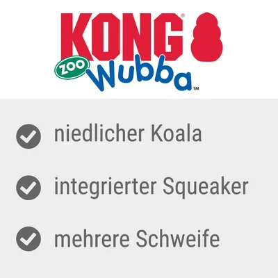 KONG Wubba Zoo. Koala carino, squeak integrato, più code.