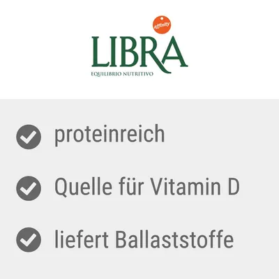 Libra Equilibrio Nutritivo. Proteinreich, Quelle für Vitamin D, liefert Ballaststoffe.