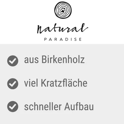 Natural Paradise. Из березовой древесины, большая поверхность для царапания, быстрая сборка.