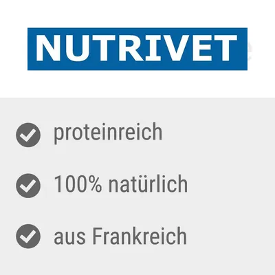 Nutrivet. Proteinreich, 100% natürlich, aus Frankreich.