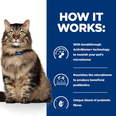 How it works: ActivBiome+ technology nourishes your pet’s microbiome, produces beneficial postbiotics, and contains a unique blend of prebiotic fibres.
