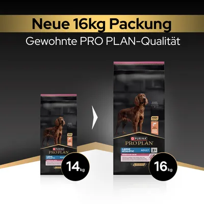 Új, 16 kg-os csomag Purina Pro Plan Large Athletic Adult Sensitive Skin, korábban 14 kg. A megszokott PRO PLAN-minőség. Új, 16 kg-os csomag Purina Pro Plan Large Athletic Adult Sensitive Skin, korábban 14 kg. A megszokott PRO PLAN-minőség.