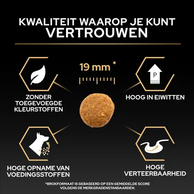 Krokettengrootte 19 mm, zonder toegevoegde kleurstoffen, hoog eiwitgehalte, hoge opname van voedingsstoffen, hoge verteerbaarheid. Kwaliteit waarop u kunt vertrouwen.