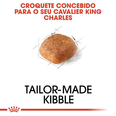 Croquete concebido para o seu Cavalier King Charles. Tailor-made kibble.