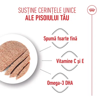 Imaginea produsului cu indicații: spumă foarte fină, vitaminele C și E, Omega-3 DHA. Text în limba română. Imaginea produsului cu indicații: spumă foarte fină, vitaminele C și E, Omega-3 DHA. Text în limba română.