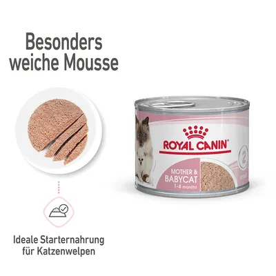 Royal Canin Mother & Babycat 1-4 месяца. Особенно нежный мусс, идеальный стартовый корм для котят.