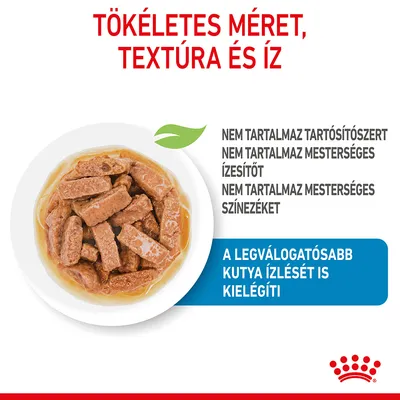 Tökéletes méret, textúra és íz. Nem tartalmaz tartósítószert, mesterséges ízesítőt vagy színezéket. A legválogatósabb kutya ízlését is kielégíti.