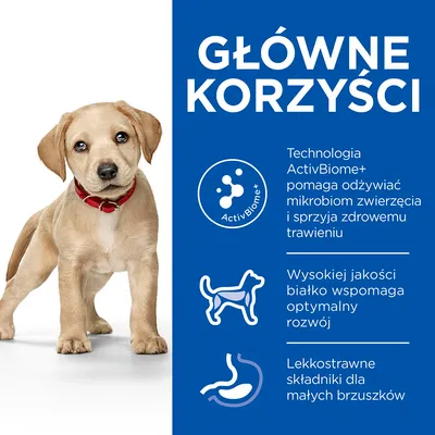 Główne korzyści: technologia ActivBiome+ wspiera mikrobiom i trawienie, wysokiej jakości białko wspomaga rozwój, lekkostrawne składniki dla małych brzuszków.