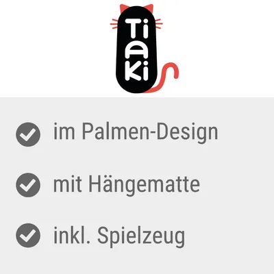 Tiaki. Im Palmen-Design, mit Hängematte, inkl. Spielzeug.
