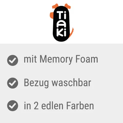 Tiaki. Mit Memory Foam, Bezug waschbar, in 2 edlen Farben.