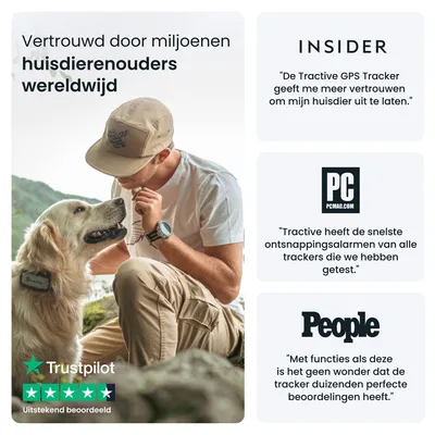 Vertrouwd door miljoenen huisdierouders wereldwijd. Trustpilot: Uitstekend beoordeeld. INSIDER, PCMAG en People prijzen Tractive GPS Tracker in citaten over vertrouwen en prestaties.