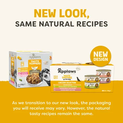 Applaws Taste Toppers Natural in Broth 32 x 156g - Chicken Selection (4 Varieties) Applaws Taste Toppers Natural in Broth 32 x 156g - Chicken Selection (4 Varieties)