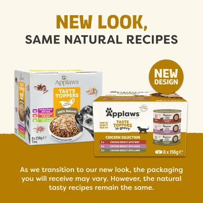 Applaws Taste Toppers Mixed Pack 8 x 156g - Gravy Mixed Pack Applaws Taste Toppers Mixed Pack 8 x 156g - Gravy Mixed Pack