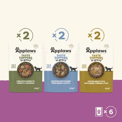 Applaws Taste Toppers Trial Pack 6 x 85g - dog wet food - Gravy Trial Pack Applaws Taste Toppers Trial Pack 6 x 85g - dog wet food - Gravy Trial Pack