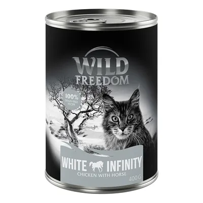 Wild Freedom White Infinity Chicken with Horse 400 g macskaeledel konzerv, 100% grain-free recipe felirattal a csomagoláson