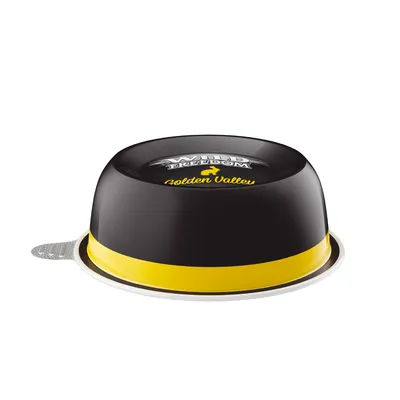 Wild Freedom Golden Valley Nassfutter in schwarzer und gelber Verpackung, runde Schale mit Abziehlasche.