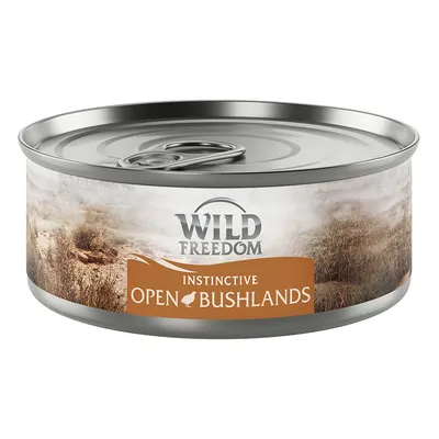 Blik Wild Freedom Instinctive Open Bushlands, metalen verpakking met merknaam en productnaam zichtbaar op het etiket.