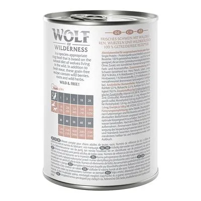 Sparpack Wolf of Wilderness Adult - Single Protein 12 x 400 g